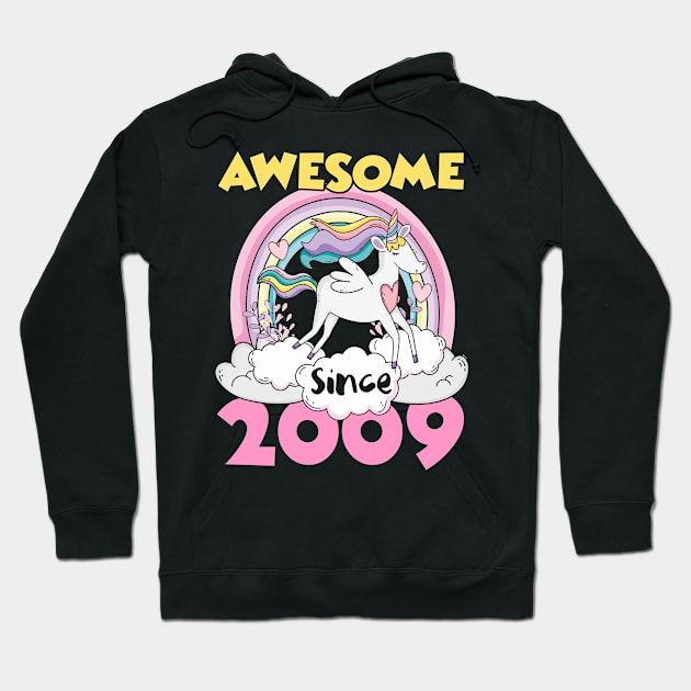 Cute Awesome Unicorn 2009 Funny Gift Pink Hoodie by saugiohoc994